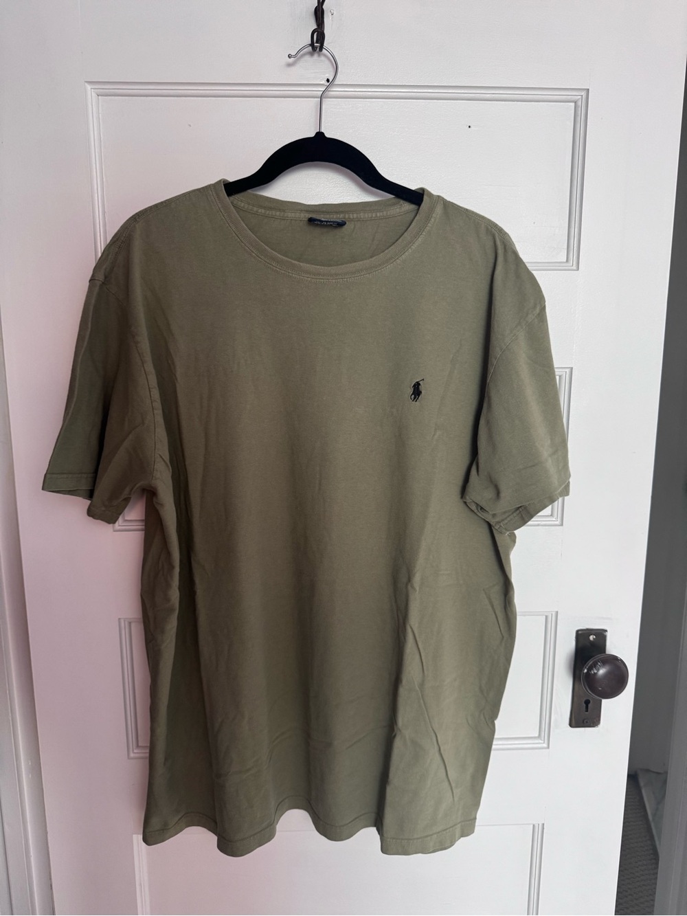 Polo by Ralph Lauren Olive Crewneck Tee with Embroidered Logo